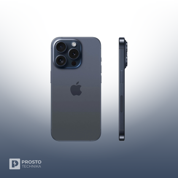iPhone 15 Pro 128 ГБ Dual Sim синий титан